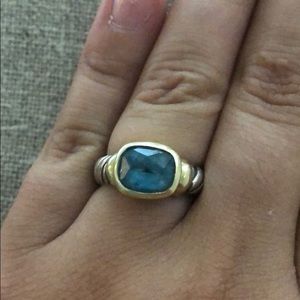 David Yurman Noblesse Ring - Aquamarine size 7
